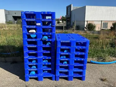 Set of 18 plastic pallets – kavel bij Dome Auctions, Kingersheim