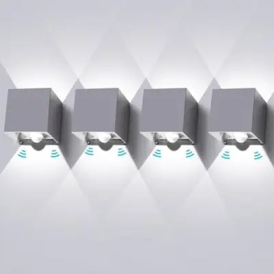LEDMO led-wandlampen met bewegingsmelder (4 stuks) – kavel bij Openbare Verkopen, Brugge