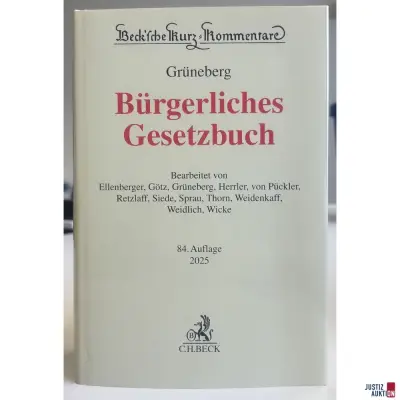 Grüneberg, BGB-Kommentar, 84. Auflage 2025, gebraucht – kavel bij Justiz-Auktion, München