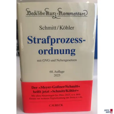 Schmitt / Köhler, 68. Auflage 2025, gebraucht – kavel bij Justiz-Auktion, München