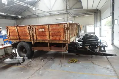 Hydraulische kipaanhangwagen Record – kavel bij Openbare Verkopen, Jabbeke