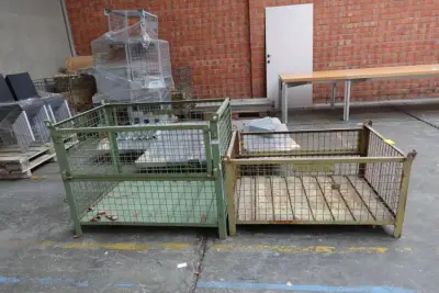 2x metalen draagmand – kavel bij Openbare Verkopen, Jabbeke
