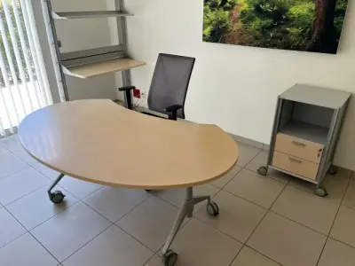 4x Verrijdbare bureeltafel – kavel bij Openbare Verkopen, Anzegem