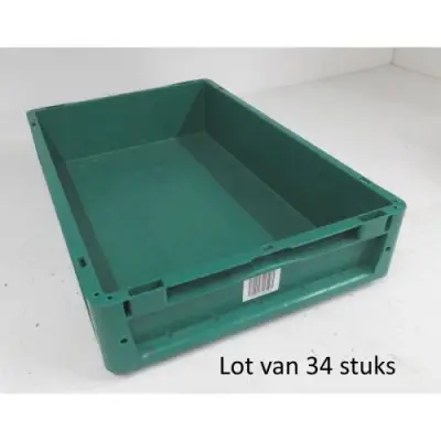 Lot van 34 Euronorm stapelbakken NE 6412 – kavel bij Openbare Verkopen, Gullegem