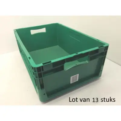 Lot van 13x Euronorm stapelbakken NE6422 – kavel bij Openbare Verkopen, Gullegem