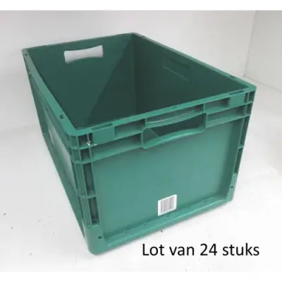 Lot van 24 Euronorm stapelbakken NE6432 – kavel bij Openbare Verkopen, Gullegem