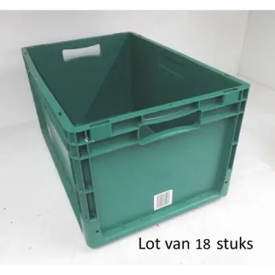 Lot van 18 Euronorm stapelbakken NE6432 – kavel bij Openbare Verkopen, Gullegem