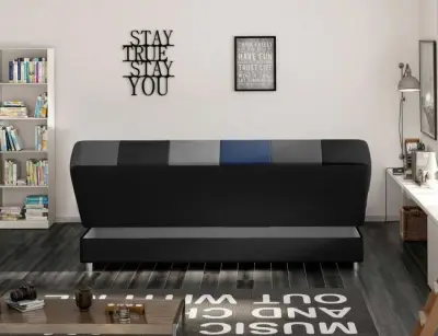 Slaapbank Massimo | 90 x 190 cm | Blauw – kavel bij Openbare Verkopen, Beveren-Leie