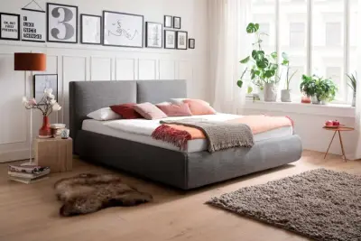 Bed met opbergruimte Celine 180x200 - antraciet – kavel bij Openbare Verkopen, Beveren-Leie