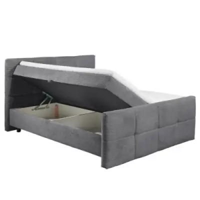 Kofferbed Tijuana | Inclusief matrastopper | 160 x 200 cm | Antraciet – kavel bij Openbare Verkopen, Beveren-Leie