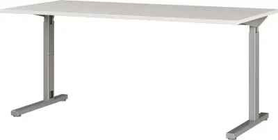 Bureau Presley 180cm mechanisch verstelbaar - lichtgrijs/zilver – kavel bij Openbare Verkopen, Beveren-Leie