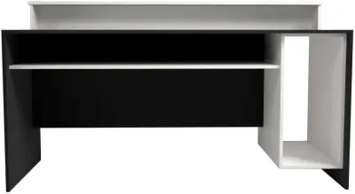 Gaming bureau Beri 140 cm - wit/zwart – kavel bij Openbare Verkopen, Beveren-Leie