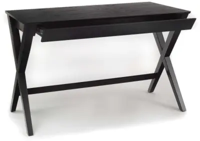 Bureau Wami 120cm, 1 lade - zwart – kavel bij Openbare Verkopen, Beveren-Leie