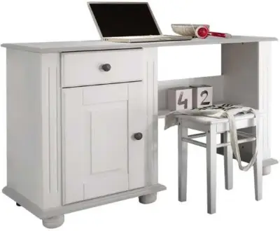 Bureau Laurel 120cm - wit – kavel bij Openbare Verkopen, Beveren-Leie