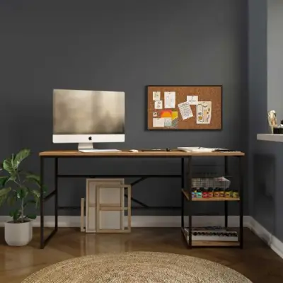 Locelso Studiebureau | 100% Melamine | 18mm Dikte | Metalen Frame | Atlantic Pine – kavel bij Openbare Verkopen, Beveren-Leie