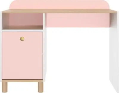 Kinderbureau Romy | 110 x 52 x 85 cm | Wit-pastelroze – kavel bij Openbare Verkopen, Beveren-Leie