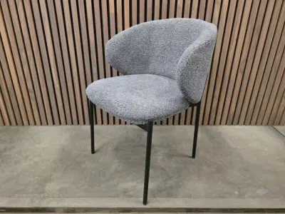 4x Eetkamerstoel Grey Bouclé – kavel bij Openbare Verkopen, Pittem