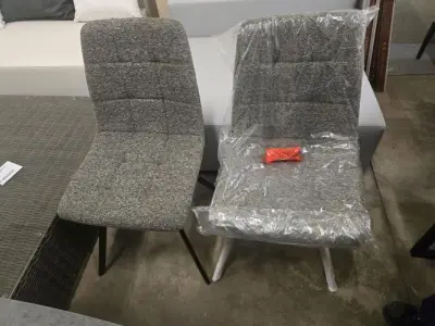 2x Eetkamerstoel Brink Darkgrey Fabrics – kavel bij Openbare Verkopen, Pittem