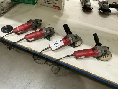 Milwaukee AG 9-125 XE Angle grinder (4x) – kavel bij Dome Auctions, Höhenkirchen-Siegertsbrunn