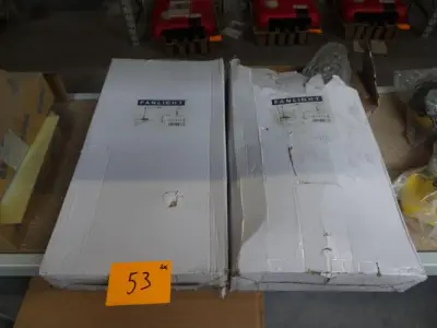 2x Staandelamp Fanlicht – kavel bij Openbare Verkopen, Harelbeke