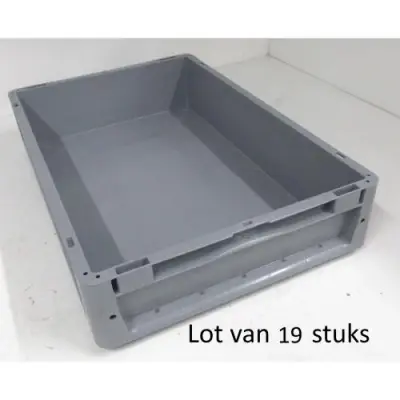 Lot van 19 Euronorm stapelbakken NE 6412 – kavel bij Openbare Verkopen, Gullegem