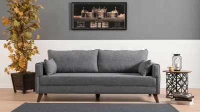 Bella 3-zits slaapbank | HOUTEN / MDF FRAME | Grijs – kavel bij Openbare Verkopen, Beveren-Leie