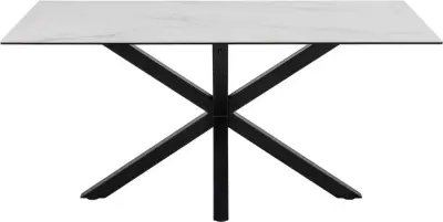 Moderne witte keramische eettafel, 160x90cm – kavel bij Openbare Verkopen, Beveren-Leie
