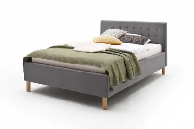 Bed Marilou 120x200 - grijs – kavel bij Openbare Verkopen, Beveren-Leie