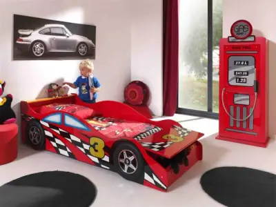 Peuterbed Auto 70x140cm met opbergvak voor peuters – kavel bij Openbare Verkopen, Beveren-Leie