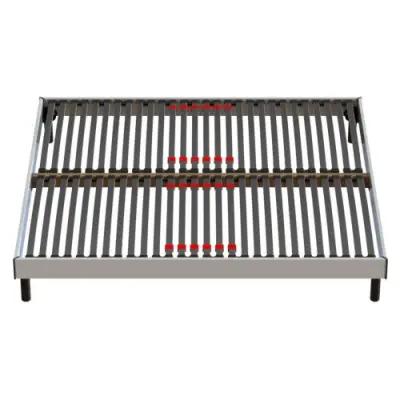 Bedframe Senne 28 latten 140x200 - wit – kavel bij Openbare Verkopen, Beveren-Leie