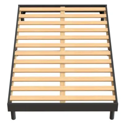 Bedframe Tibor 12 latten 160x200 - antraciet – kavel bij Openbare Verkopen, Beveren-Leie