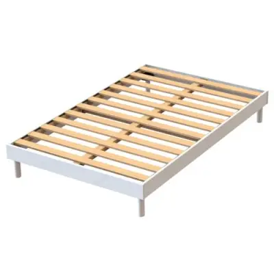 Bedframe Tibor 12 latten 160x200 - wit – kavel bij Openbare Verkopen, Beveren-Leie