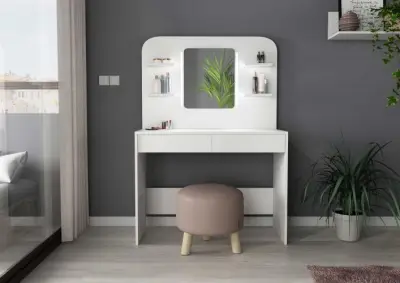 Make-uptafel Secret - wit – kavel bij Openbare Verkopen, Beveren-Leie