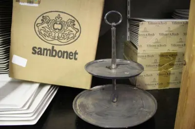 Sambonet Zilveren Koekjes Schaal 2 Etages – kavel bij Openbare Verkopen, Diksmuide
