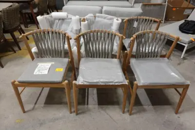 6x Teak stoelen Jardinico – kavel bij Openbare Verkopen, Wakken