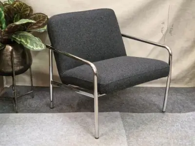 1x Fauteuil Rosa Grey Fabrics PR INTERIORS – kavel bij Openbare Verkopen, Pittem