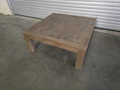 1x salontafel teak – kavel bij Openbare Verkopen, Pittem