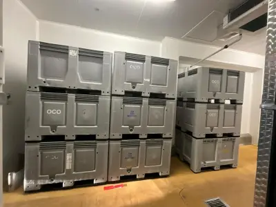 Set of 9 plastic crates – kavel bij Dome Auctions, Kingersheim