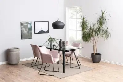 Eettafel Maurane 180x90cm - zwart – kavel bij Openbare Verkopen, Beveren-Leie