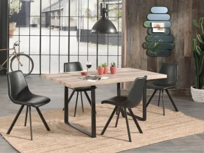 Eettafel Alexander - 180x80x93 cm - Lichtbruin/eikenhout – kavel bij Openbare Verkopen, Beveren-Leie