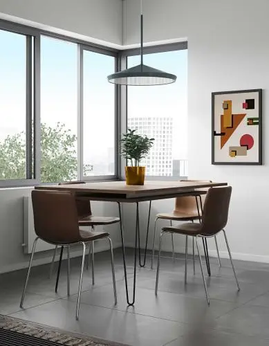 Uitschuifbare tafel Jiro 134/174 - walnoot – kavel bij Openbare Verkopen, Beveren-Leie