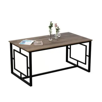 Elegante Walnoot Zwarte Eettafel | Multifunctioneel | 100% Melamine Gecoat | 18mm Dikte – kavel bij Openbare Verkopen, Beveren-Leie