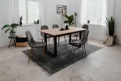 Verlengbare eettafel Damon 160/200x90 - artisan eik/antraciet – kavel bij Openbare Verkopen, Beveren-Leie