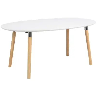 Verlengbare eettafel Benjamin 170/270x100cm - wit/ eik – kavel bij Openbare Verkopen, Beveren-Leie