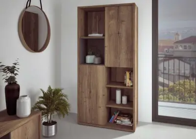 Boekenkast Frame - donkere eik – kavel bij Openbare Verkopen, Beveren-Leie