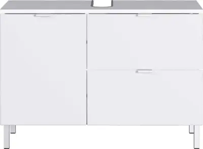 Wastafelonderkast Mauro 80cm met 2 deuren & lade - hoogglans wit – kavel bij Openbare Verkopen, Beveren-Leie