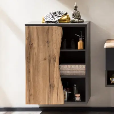 Badkamerkast Karan 60cm 1 deur - eik/antraciet – kavel bij Openbare Verkopen, Beveren-Leie