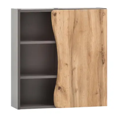 Hangkast Karan 60cm 1 deur - eik/antraciet – kavel bij Openbare Verkopen, Beveren-Leie