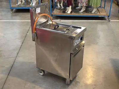 Inox verrijdbare gasfriteuse ELFRAMO GW20T – kavel bij Auctim, Aartselaar