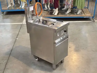 Inox verrijdbare gasfriteuse ELFRAMO GW20T – kavel bij Auctim, Aartselaar